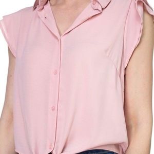 Blush Ruffle Sleeve Blouse
